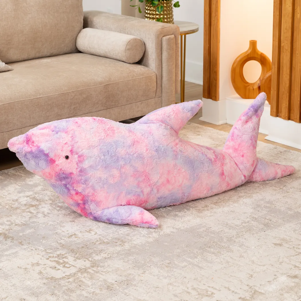 Kids Finn the Shark Tie-Dye Pink Bean Bag - Thumbnail - Image 2