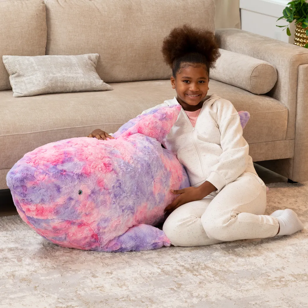 Kids Finn the Shark Tie-Dye Pink Bean Bag - Thumbnail - Image 4