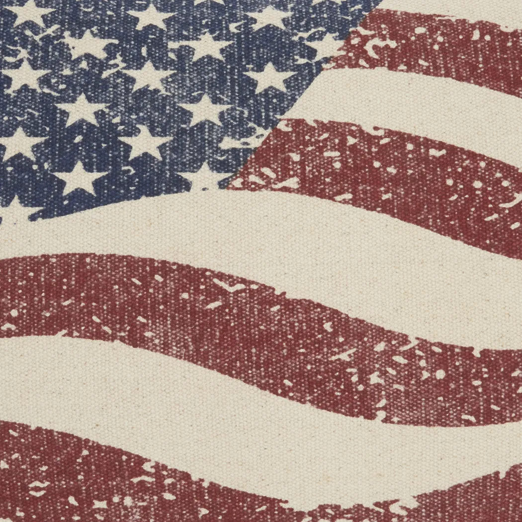 Kids Flag Lane Blue Throw Pillow - Thumbnail - Image 5