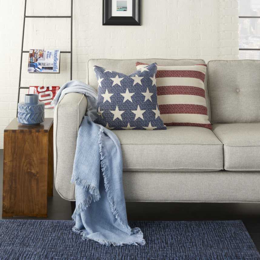 Kids Flag Way Navy Throw Pillow - Thumbnail - Image 5