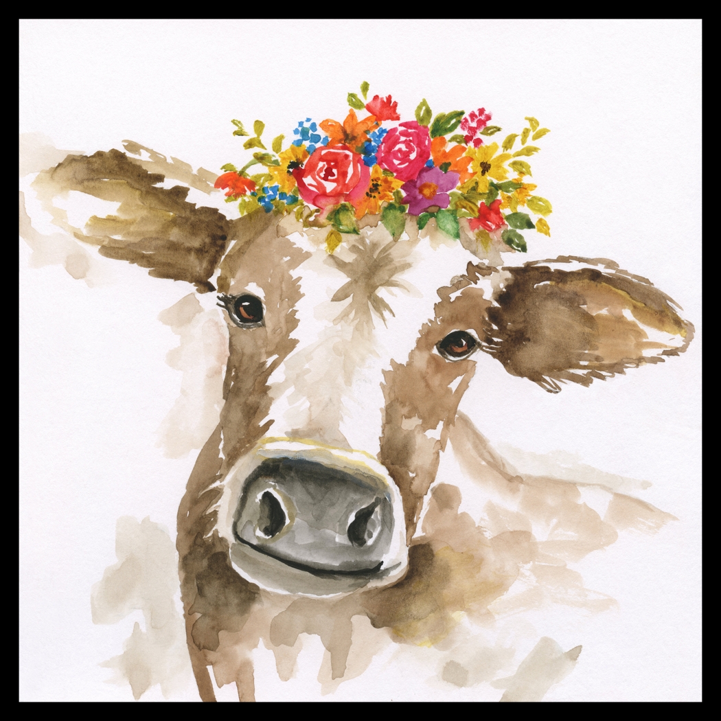 Kids Floral Bertha Brown Artwork - Thumbnail - Image 1