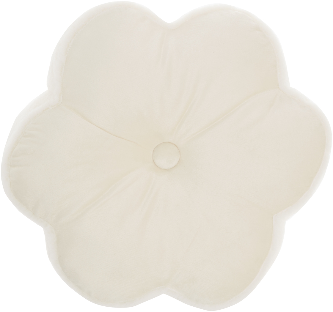 Kids Floral Bloom Ivory Throw Pillow - Thumbnail - Image 2