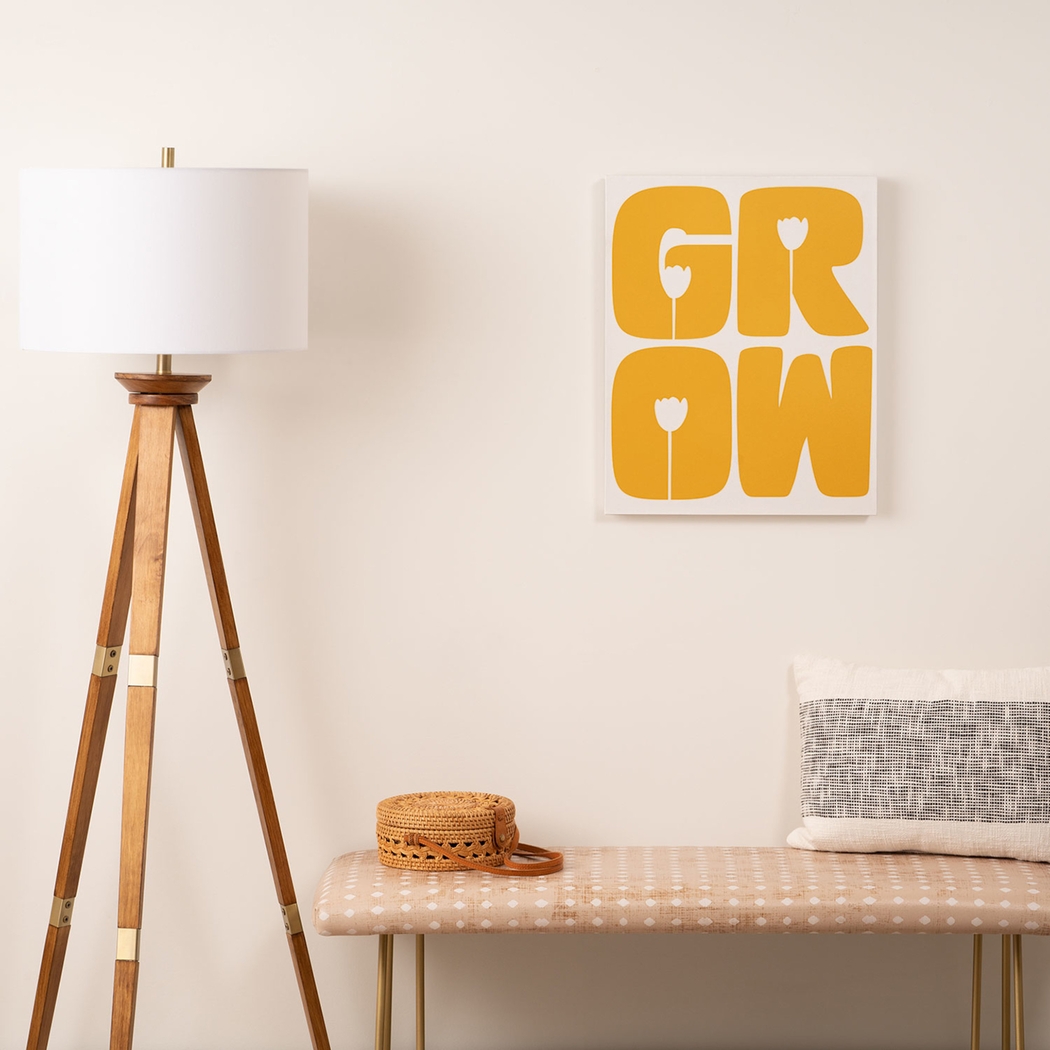 Kids Floral Grow I Yellow Artwork - Thumbnail - Image 2