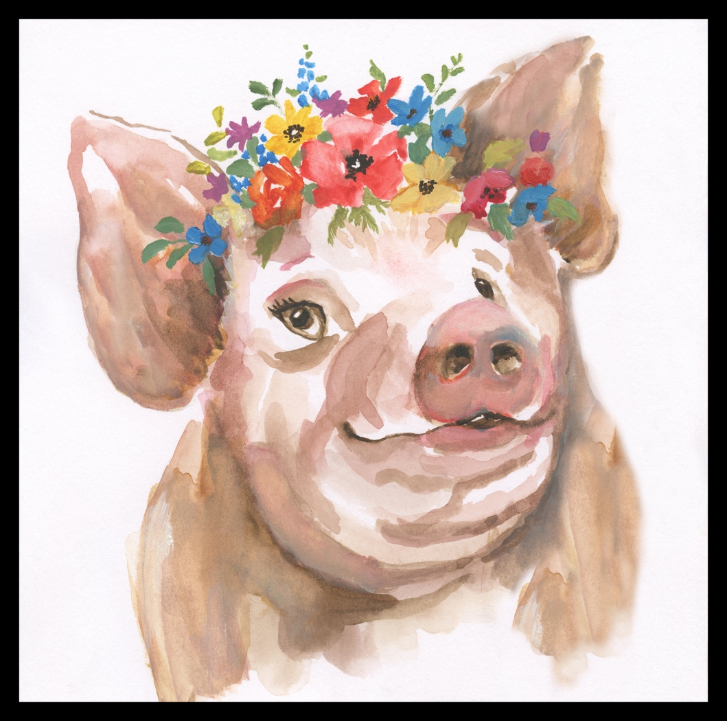 Kids Floral Rosey Pink Artwork - Thumbnail - Image 1