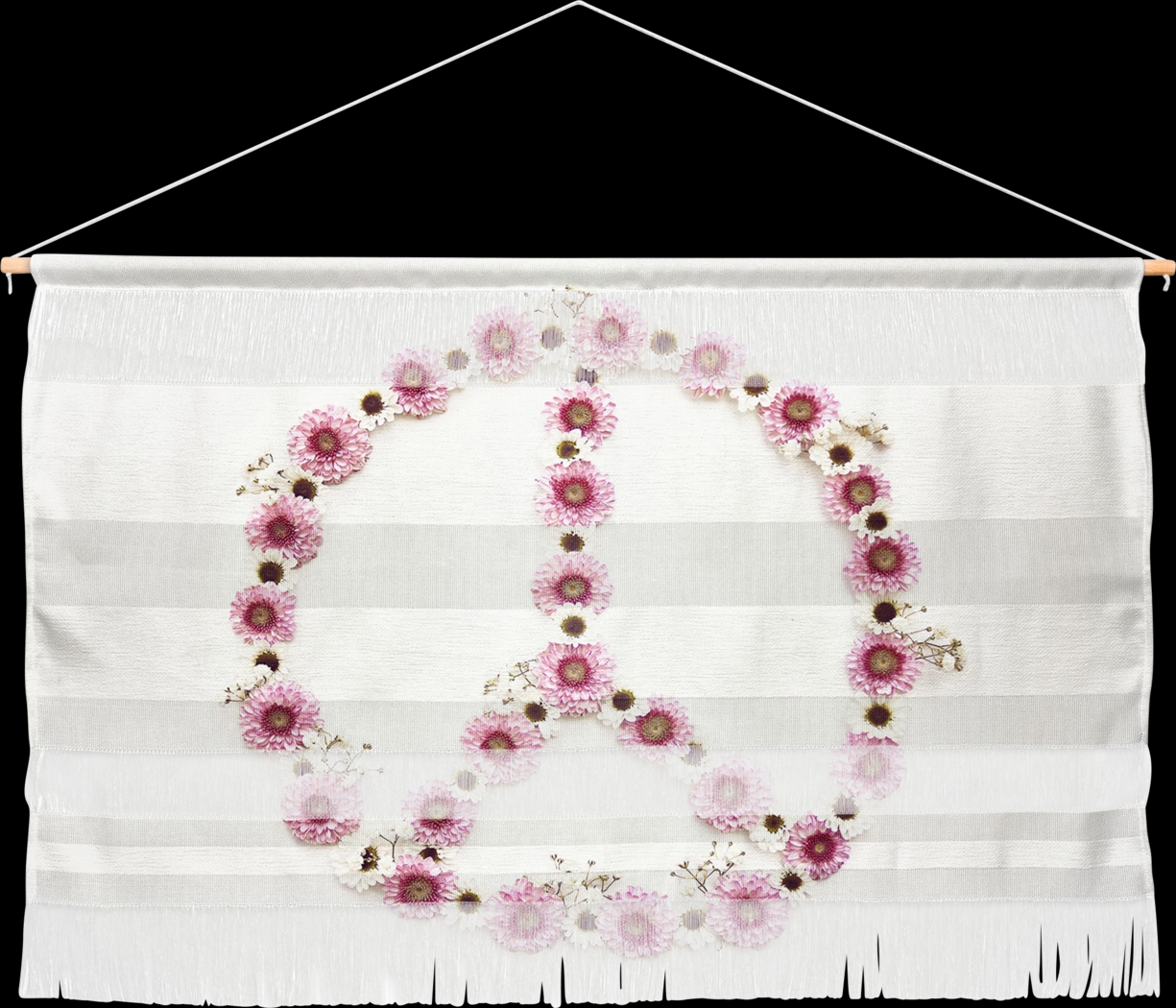 Kids Flower Peace White Wall Decor - Thumbnail - Image 1