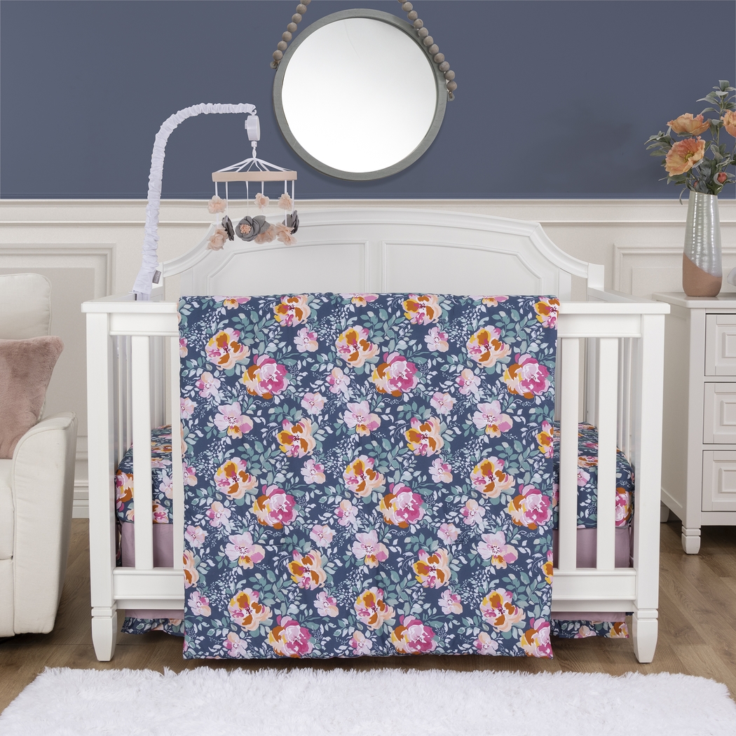 Kids Flower Snooze Blue Baby Bedding Set - Thumbnail - Image 16