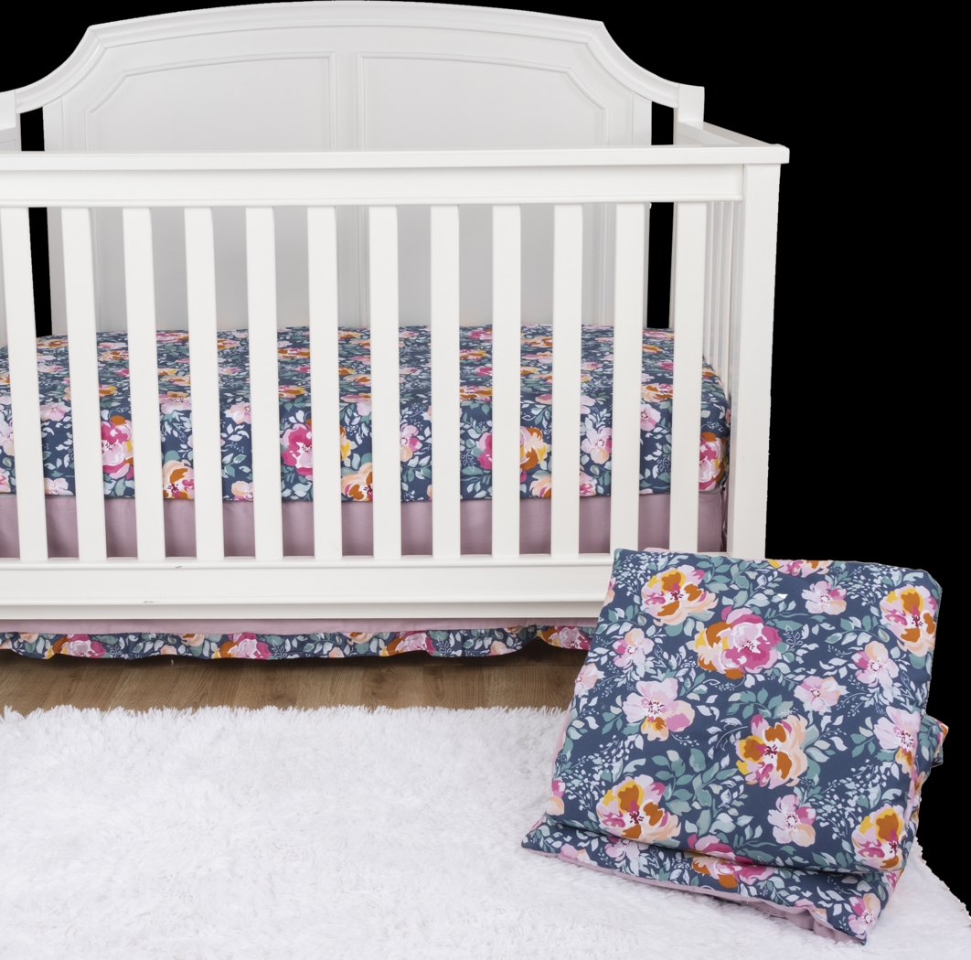 Kids Flower Snooze Blue Baby Bedding Set - Thumbnail - Image 1