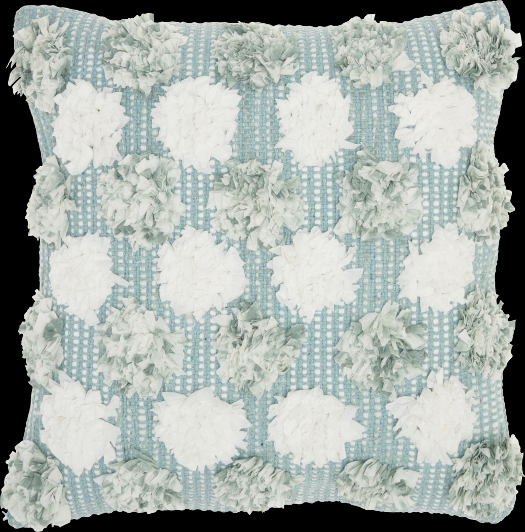 Kids Flowerful Blue Accent Pillow - Thumbnail - Image 1