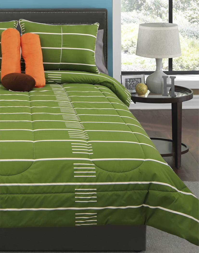 Kids Football Dreams Brown Full Comforter Set - Thumbnail - Image 2