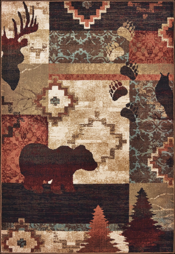 Kids Forest Bear Brown 7'10 x 10' Rug - Thumbnail - Image 1