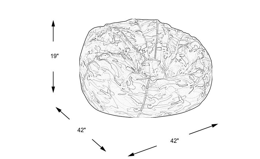 Dimension Image. Please refer to the Dimension Tab on this page for dimension details.