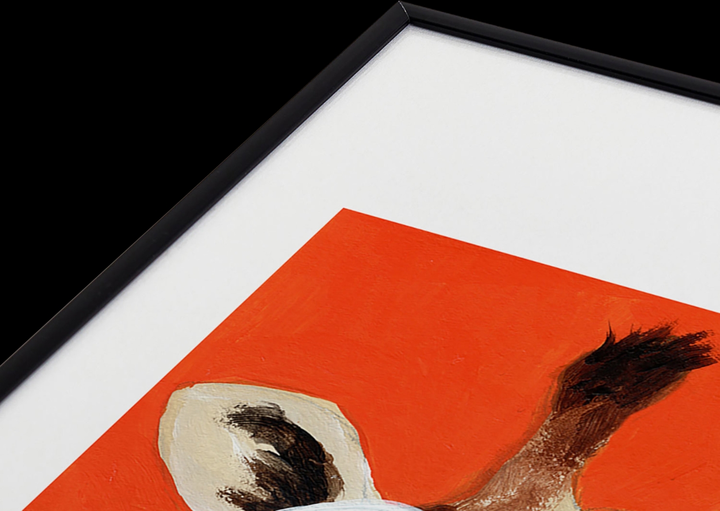 Kids French Giraffe Orange Metal Framed Print - Thumbnail - Image 3