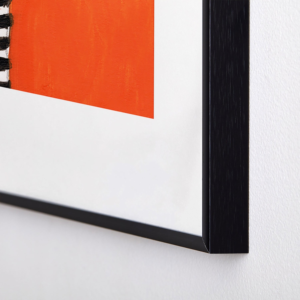 Kids French Giraffe Orange Metal Framed Print - Thumbnail - Image 4