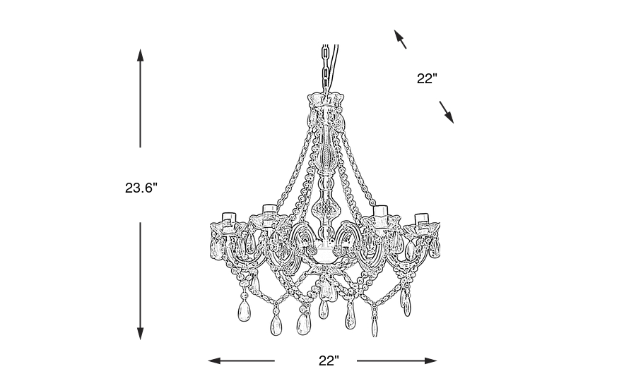 Dimension Image. Please refer to the Dimension Tab on this page for dimension details.