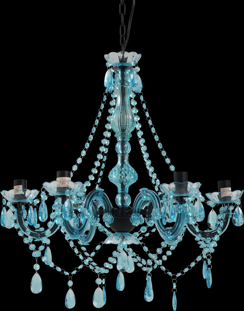 Kids Frozen Decor Light Blue Chandelier - Thumbnail - Image 1