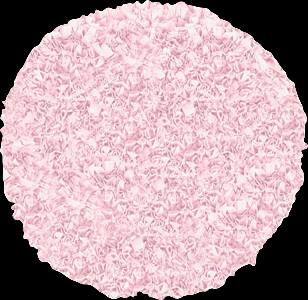 Kids Fuzzy Clouds Pink 4' Round Rug - Thumbnail - Image 1