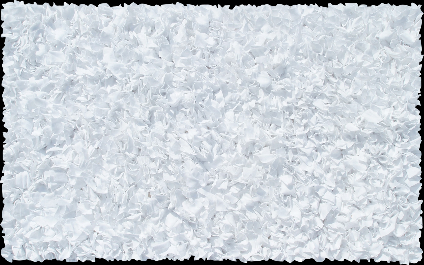 Kids Fuzzy Clouds White 4'7 x 7'7 Rug - Thumbnail - Image 1