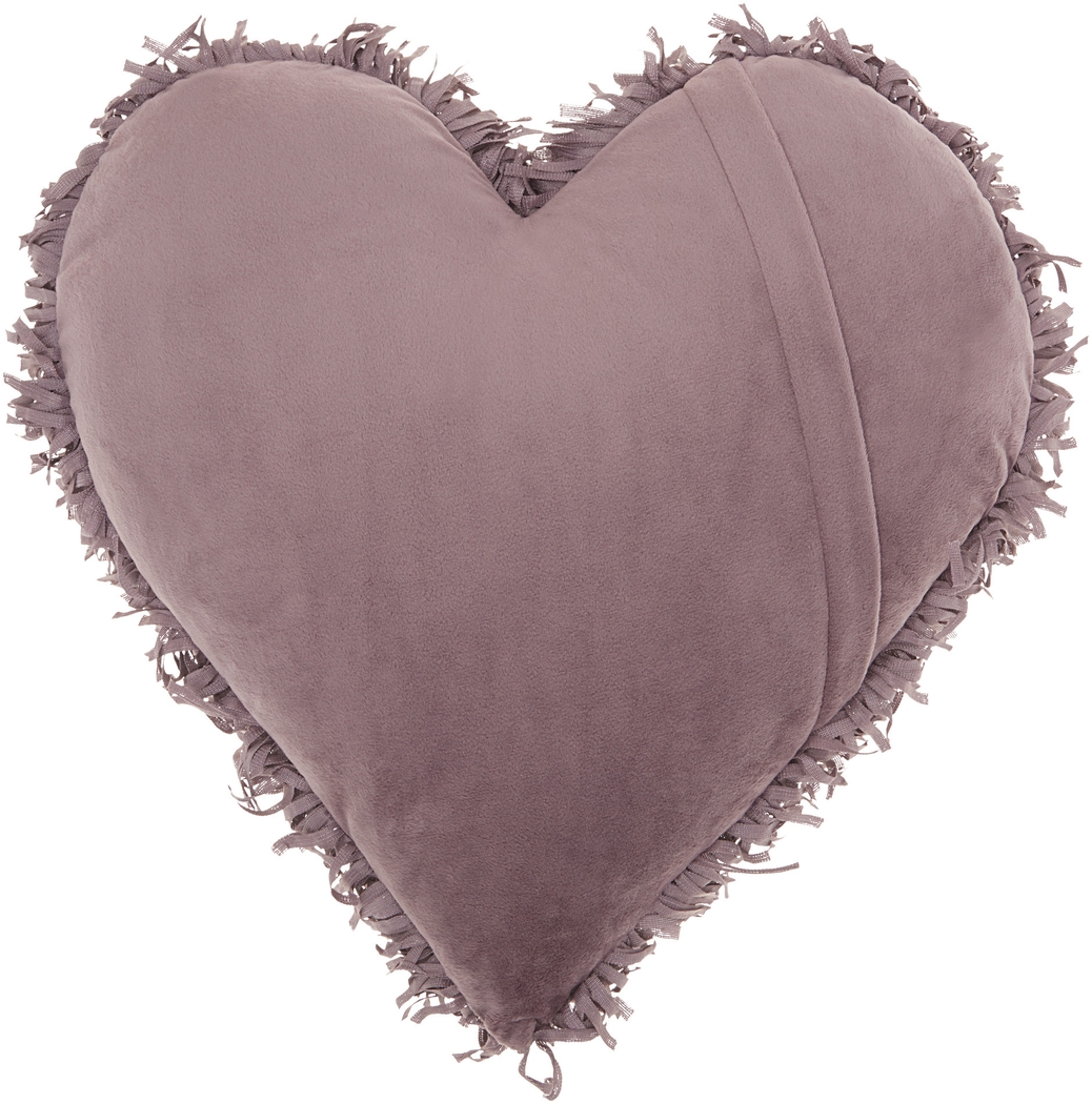 Kids Fuzzy Heart Lavender Accent Pillow - Thumbnail - Image 2