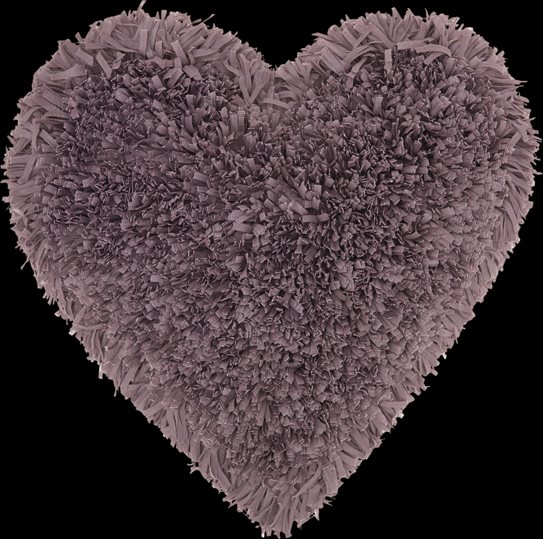 Kids Fuzzy Heart Lavender Accent Pillow - Thumbnail - Image 1