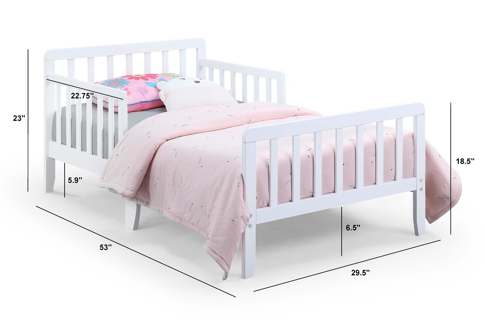 Kids Fyrio White Toddler Bed - Thumbnail - Image 3