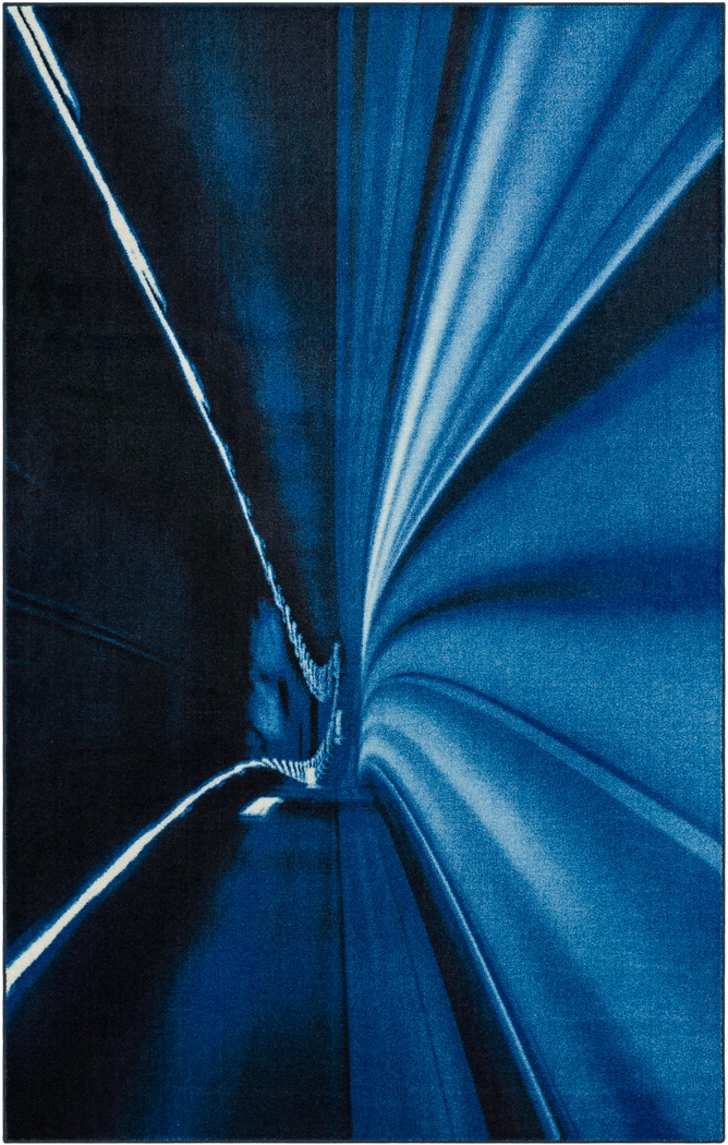 Kids Galactic Speedway Navy 8' x 10' Rug - Thumbnail - Image 1