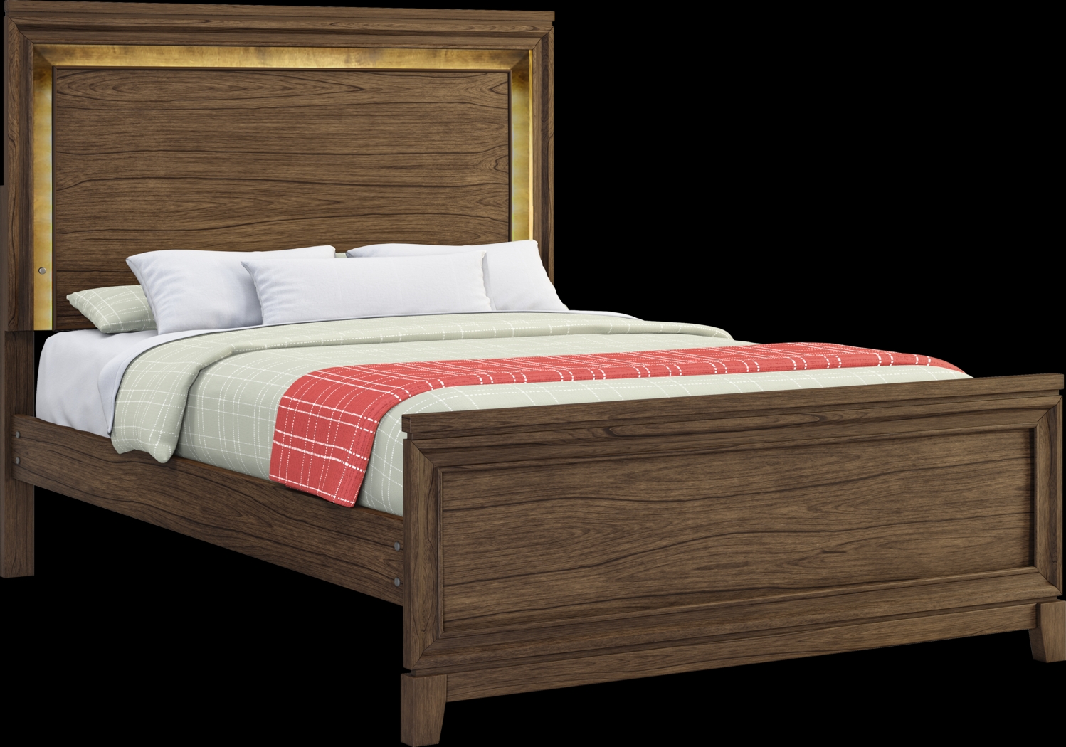 Kids Gallery Zone Saddle 3 Pc Full Lighted Panel Bed - Thumbnail - Image 1