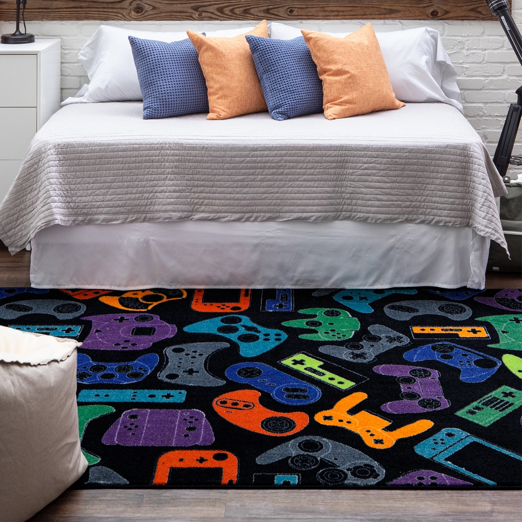 Kids Gamer's Dream Black 5' x 8' Rug - Thumbnail - Image 7