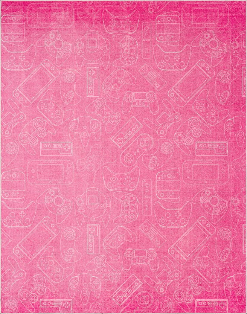Kids Gamer's Dream Pink 3' x 5' Rug - Thumbnail - Image 1