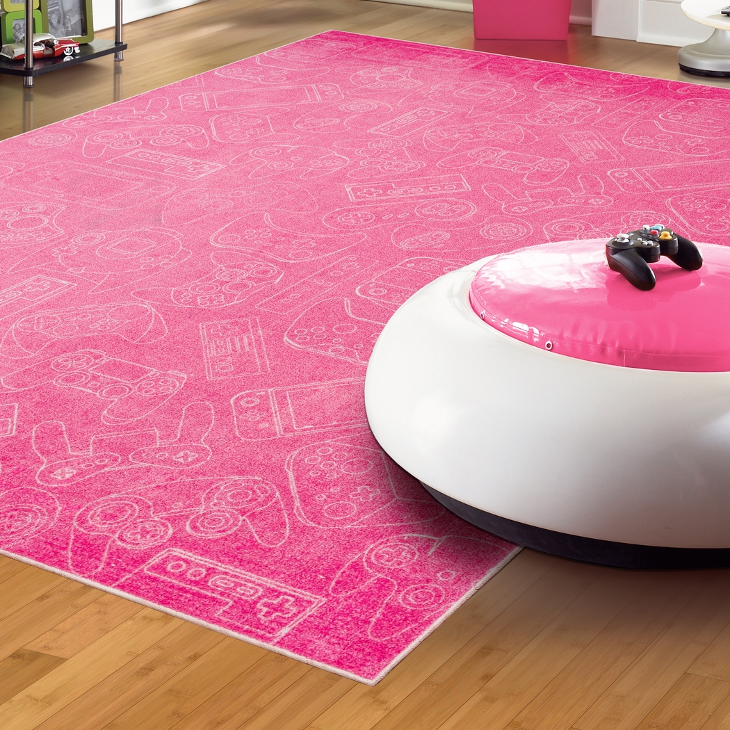 Kids Gamer's Dream Pink 5' x 8' Rug - Thumbnail - Image 8