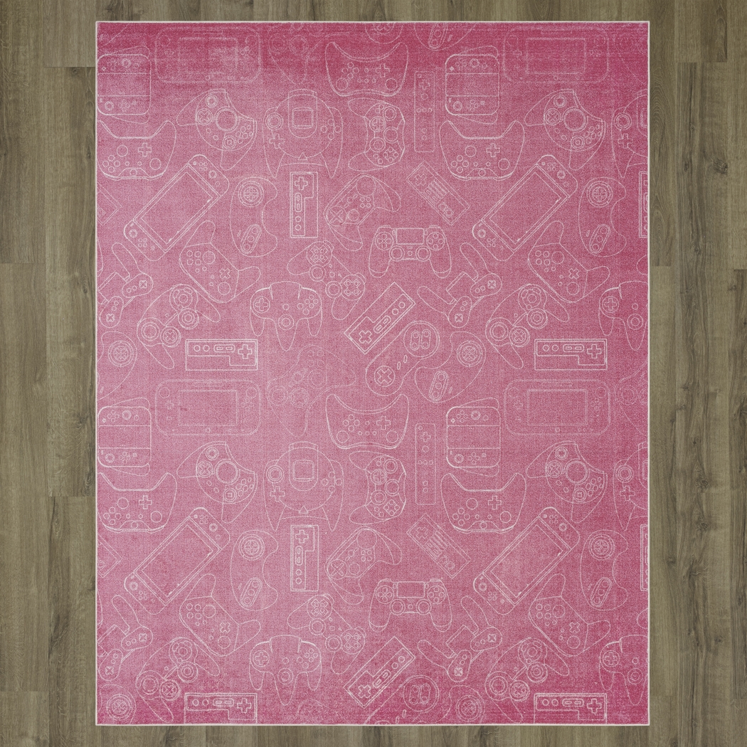 Kids Gamer's Dream Pink 8' x 10' Rug - Thumbnail - Image 9