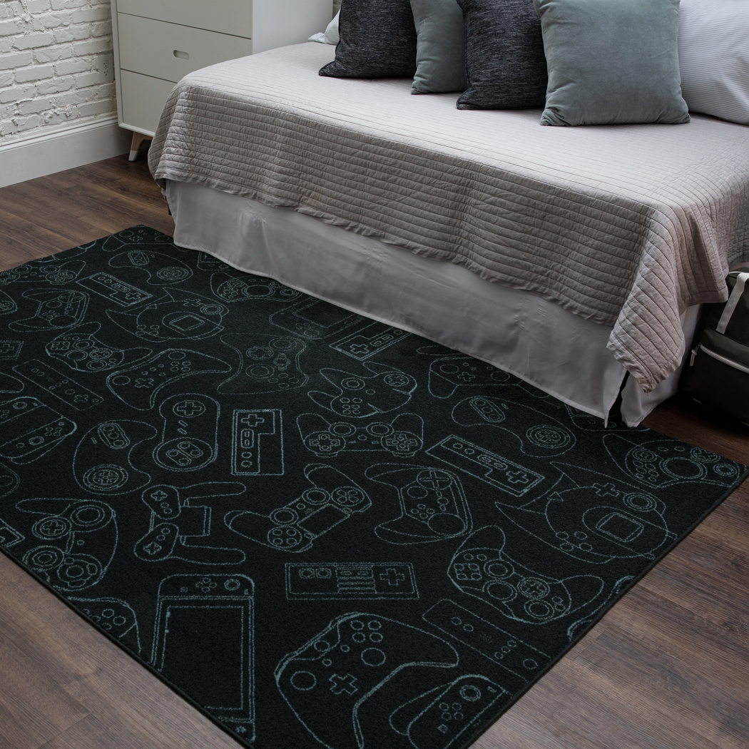 Kids Gamer's Dream Teal 5' x 8' Rug - Thumbnail - Image 8