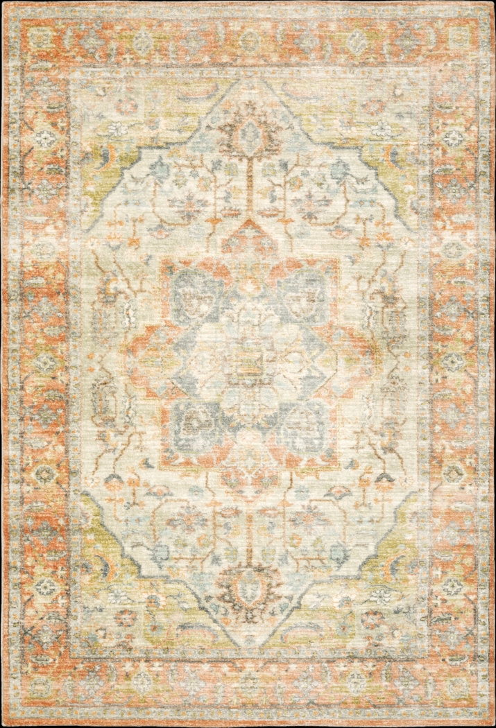 Kids Garden Treasures I Orange 5'3 x 7'3 Rug - Thumbnail - Image 1