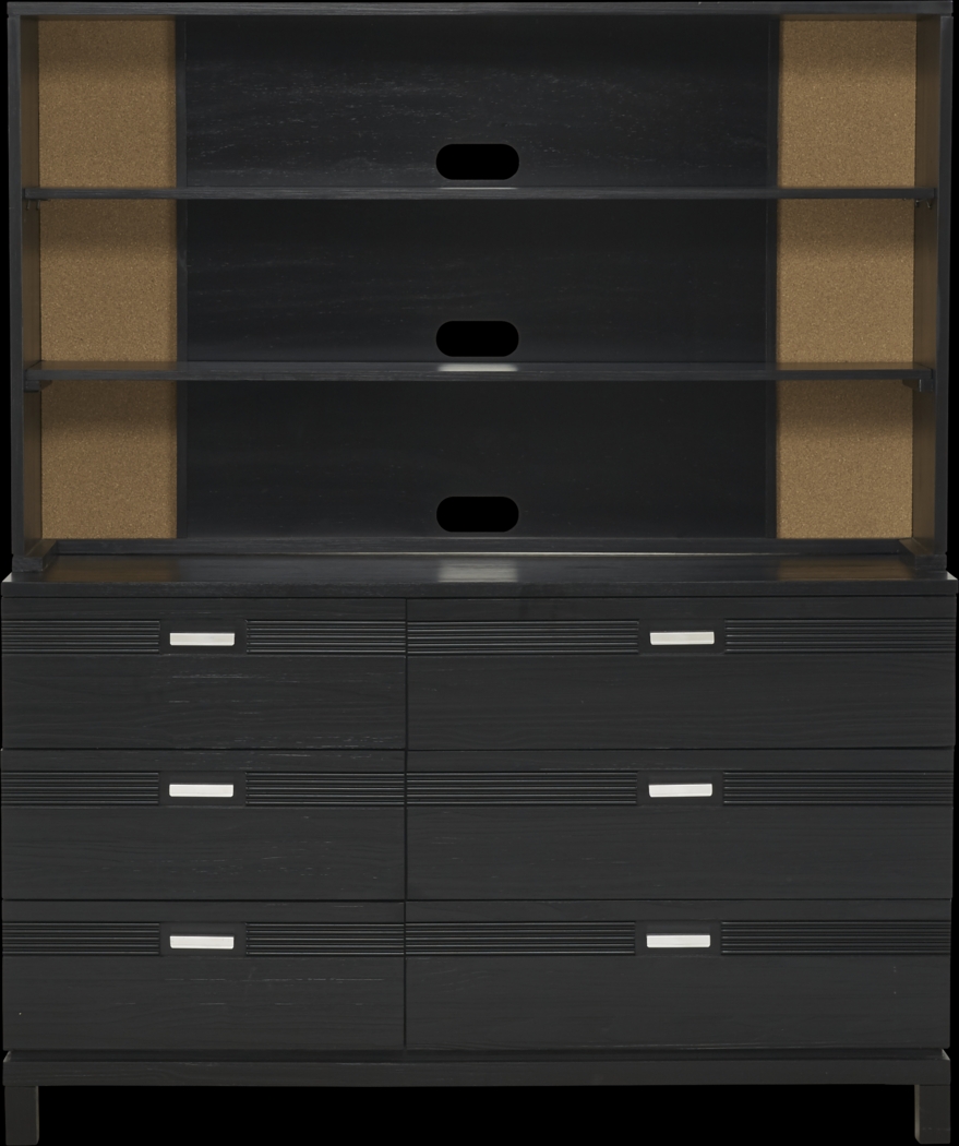 Kids Gardenia Black Dresser and Hutch - Thumbnail - Image 1