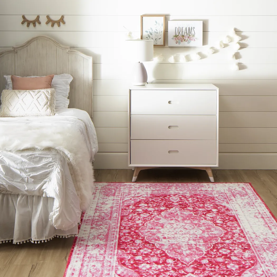 Kids Gembridge Pink 4' x 6' Rug - Thumbnail - Image 4