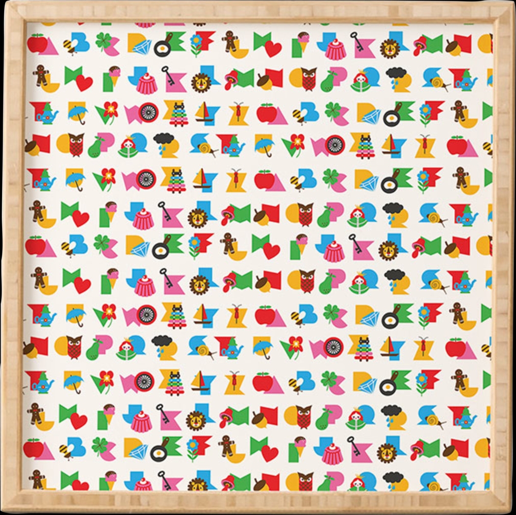 Kids Geo ABC's Rainbow Framed Wall Art - Thumbnail - Image 1