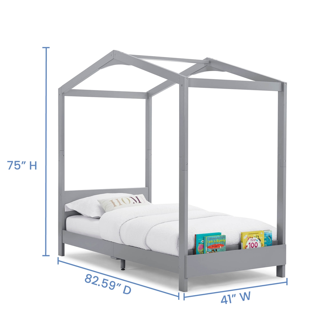 Kids Geoga Gray Twin Bed - Thumbnail - Image 6