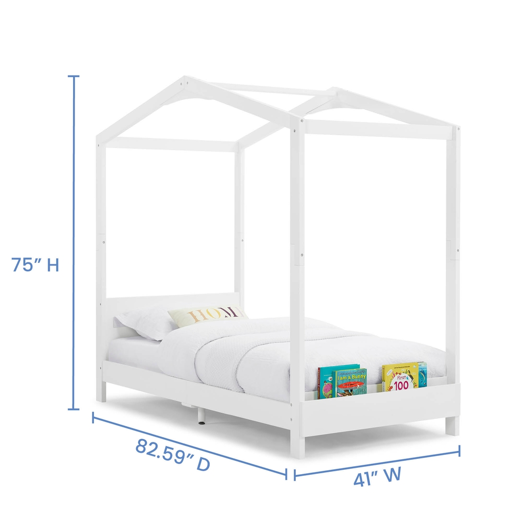 Kids Geoga White Twin Bed - Thumbnail - Image 6