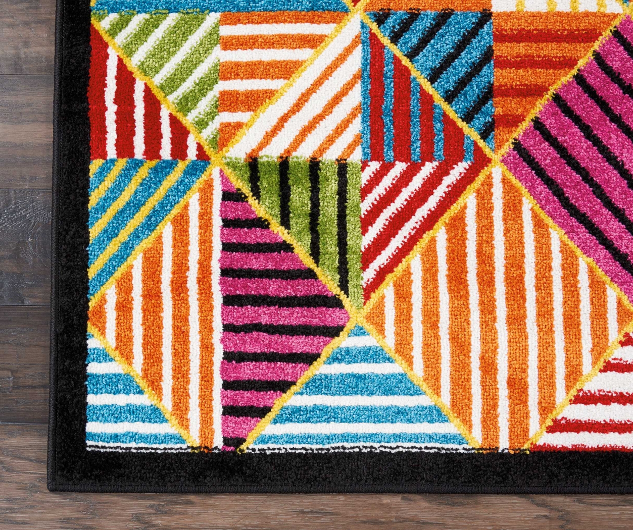 Kids Geoscope Pink 4' x 6' Rug - Thumbnail - Image 2