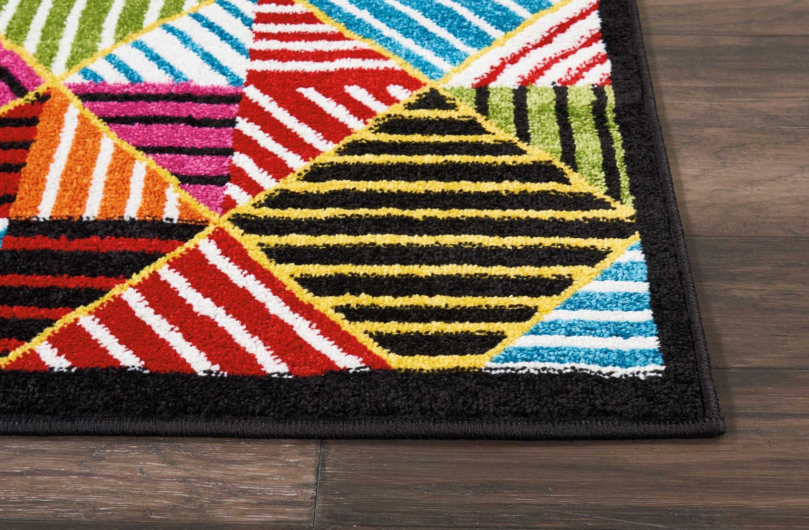 Kids Geoscope Pink 4' x 6' Rug - Thumbnail - Image 3