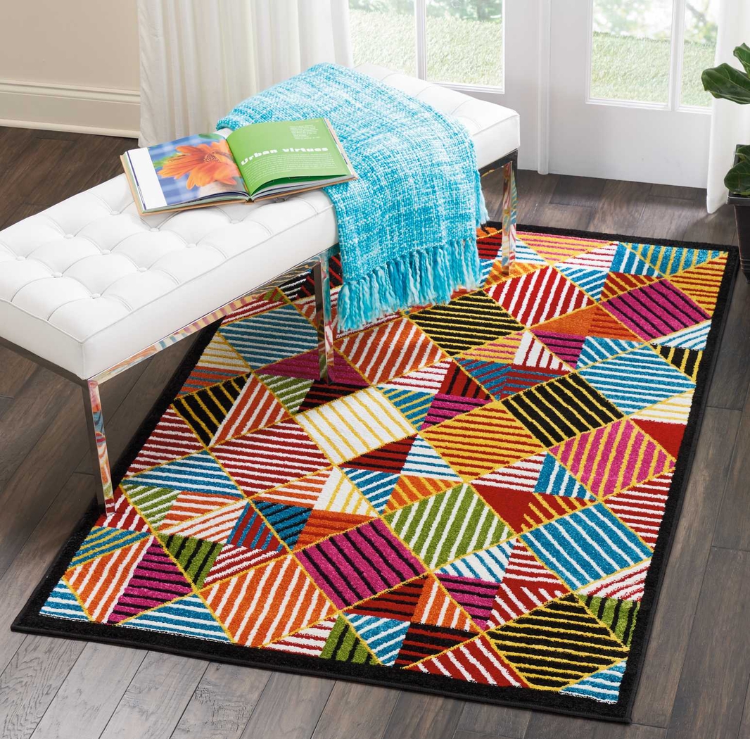 Kids Geoscope Pink 4' x 6' Rug - Thumbnail - Image 5