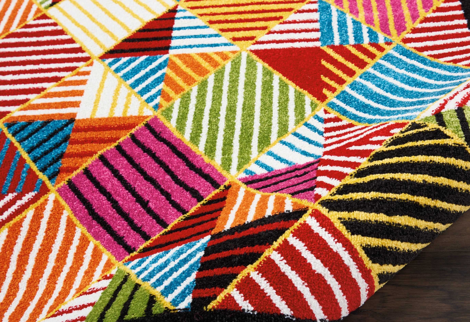 Kids Geoscope Pink 4' x 6' Rug - Thumbnail - Image 6