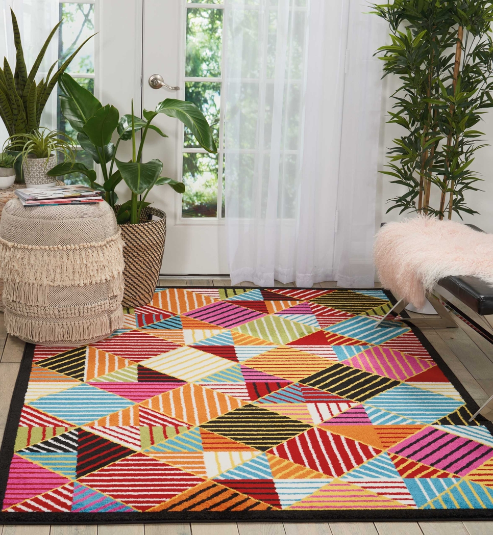 Kids Geoscope Pink 5' x 7' Rug - Thumbnail - Image 4