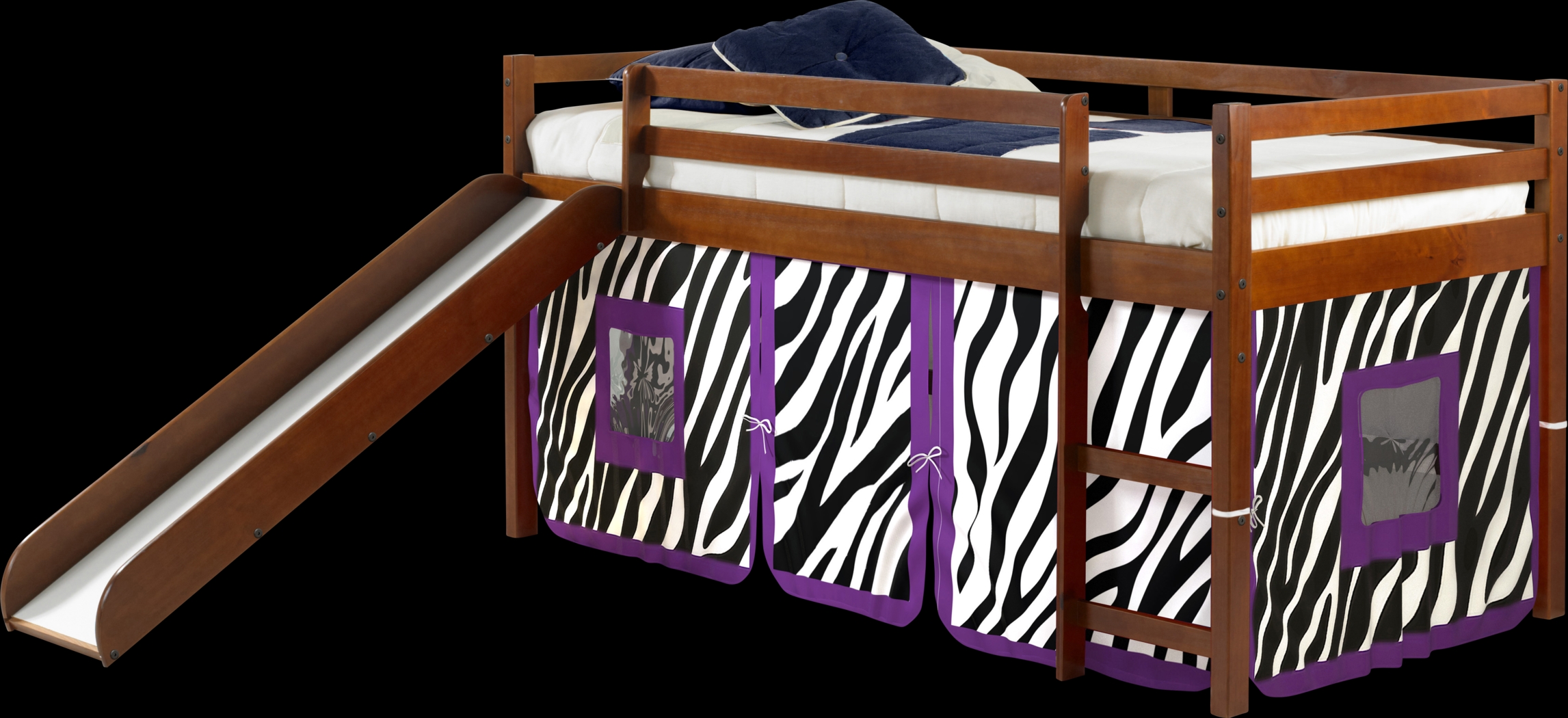Kids Geuda Purple Twin Tent Loft Bed - Thumbnail - Image 1