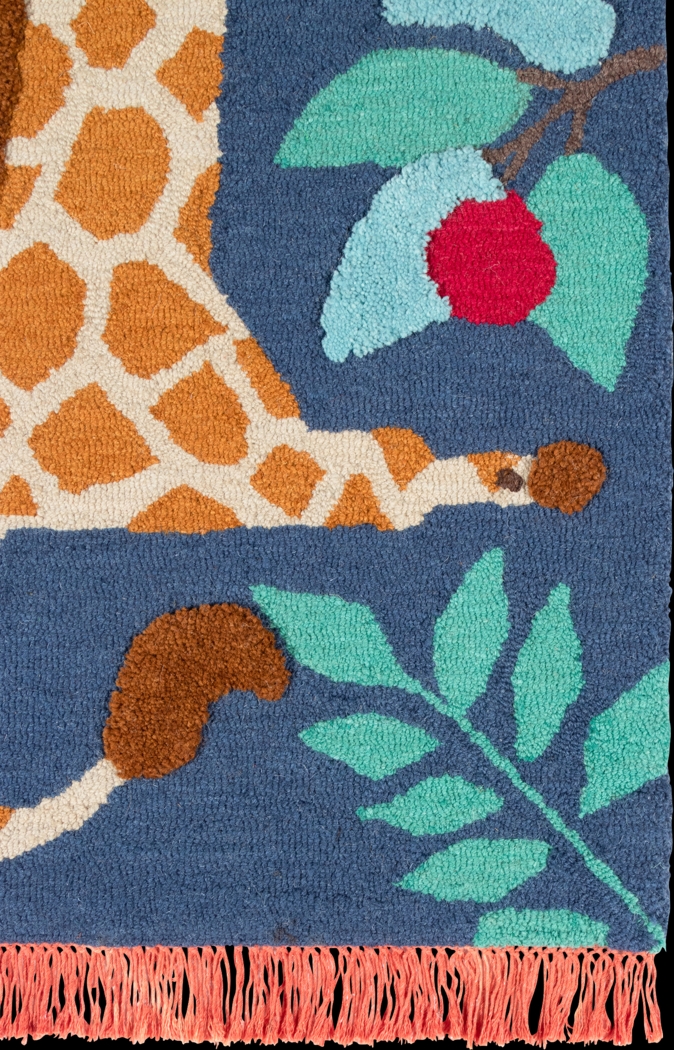 Kids Giggly Giraffe Navy 4' x 6' Rug - Thumbnail - Image 2
