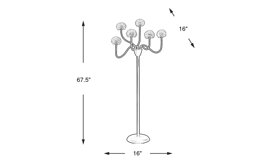 Dimension Image. Please refer to the Dimension Tab on this page for dimension details.