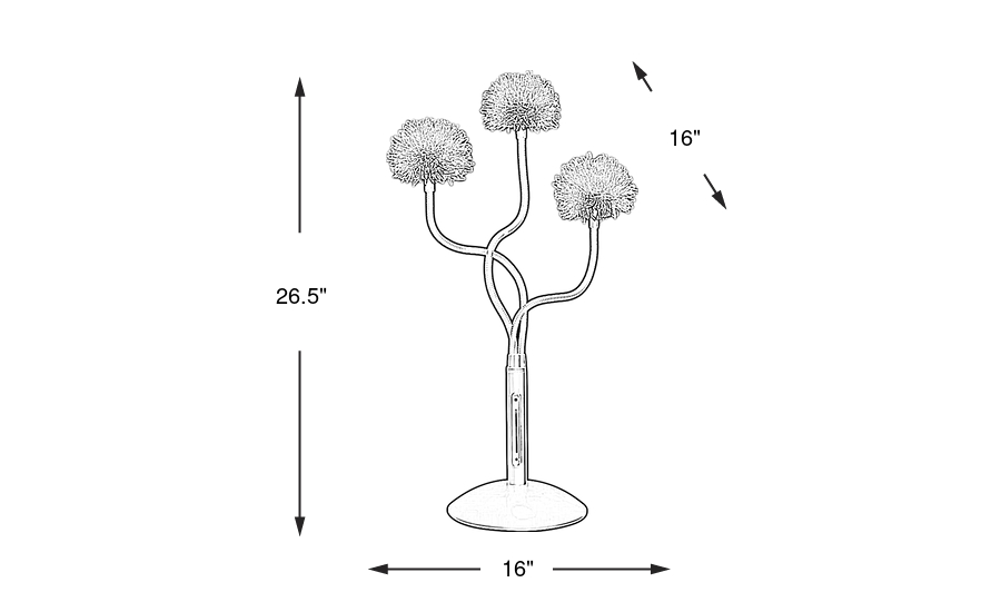 Dimension Image. Please refer to the Dimension Tab on this page for dimension details.
