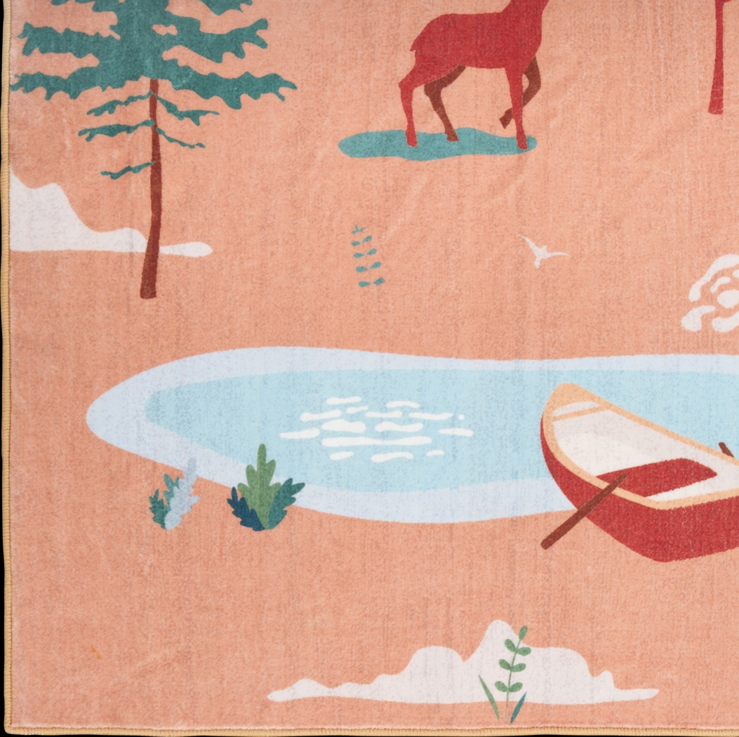 Kids Glamp Explorer Orange 3'5 x 5' Rug - Thumbnail - Image 5