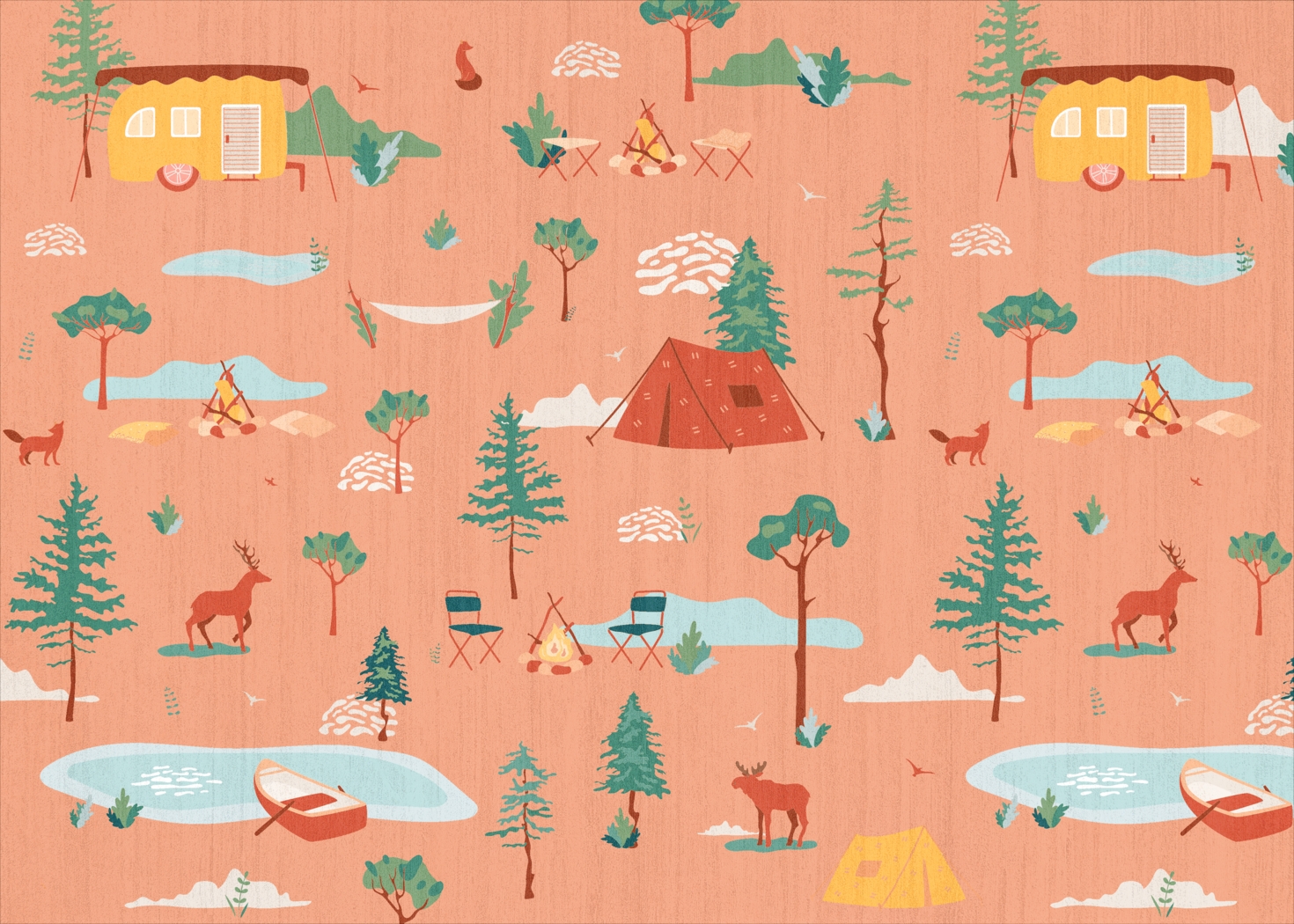 Kids Glamp Explorer Orange 3'5 x 5' Rug - Thumbnail - Image 1