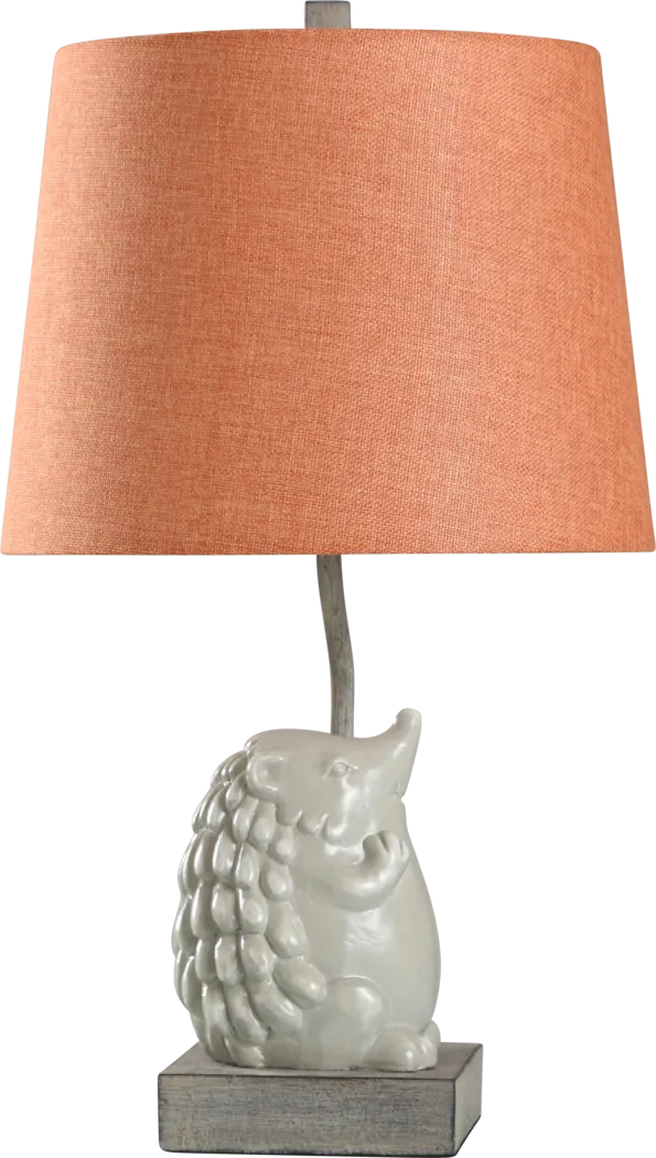 Kids Glamping Decor Brown Hedgehog Table Lamp - Thumbnail - Image 1