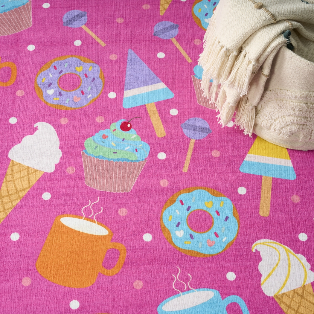 Kids Glampop Pink 5' x 7' Rug - Thumbnail - Image 8